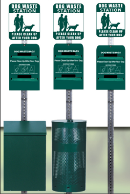 Commercial dog park stations and equipment