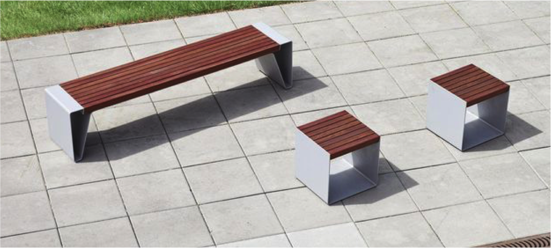 Commercial outdoor benches